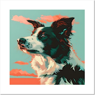 Retro Border Terrier: Pastel Pup Revival Posters and Art